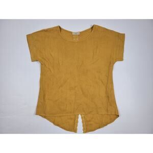 Terzo Millennio Mustard Yellow Womens Small Tunic‎ Top Made In Italy